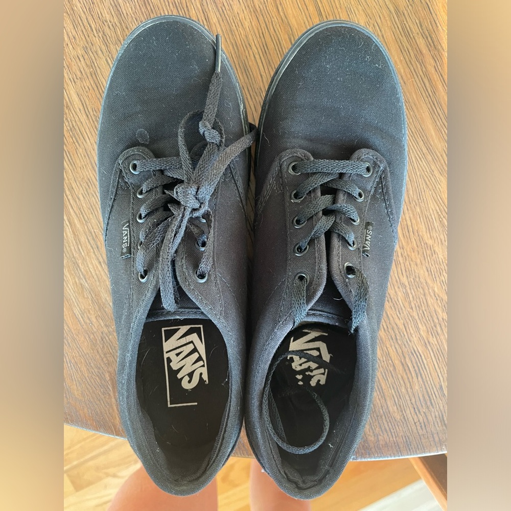 Women’s all black Vans